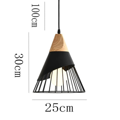 suspension luminaire noir design au dessus table ronde