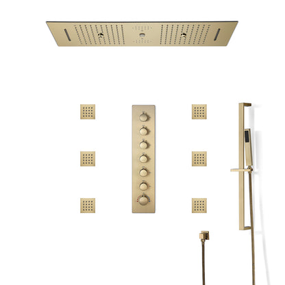 systeme de douche or brosse jets lateraux douchette