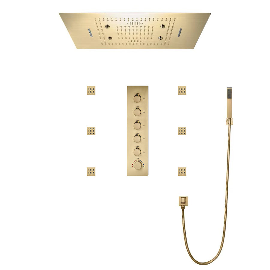 systeme de douche or brosse plafonnier jets corporels douchette