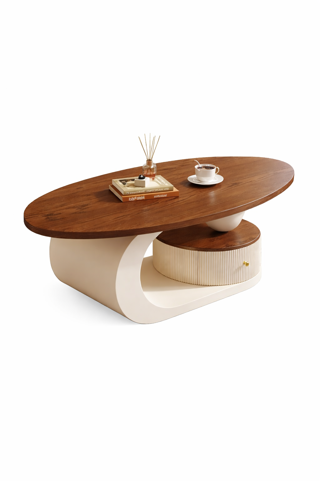 table basse en bois structure chic luxe design blanc