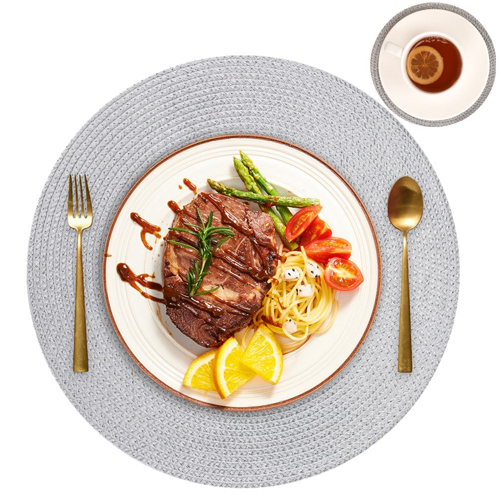 table blanche set de table rond blanc