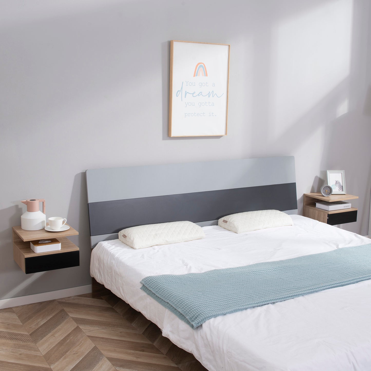 table de chevet flottant deux