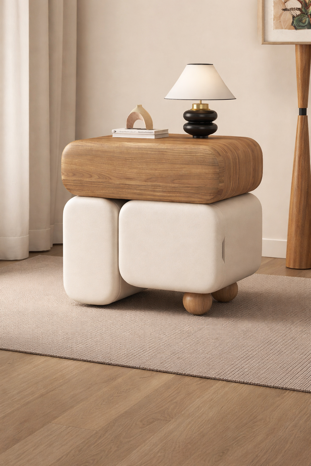 table de chevet moderne design blanc