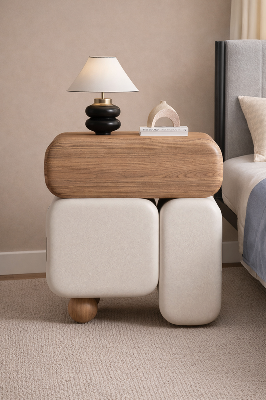 table de chevet moderne eleegante blanche