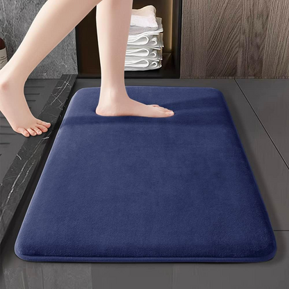 tapis absorbant antiderapant bain bleu