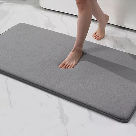 tapis absorbant gris antiderapant bain memoire de forme