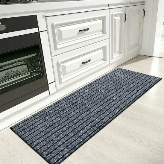 tapis cuisine antiderapant gris