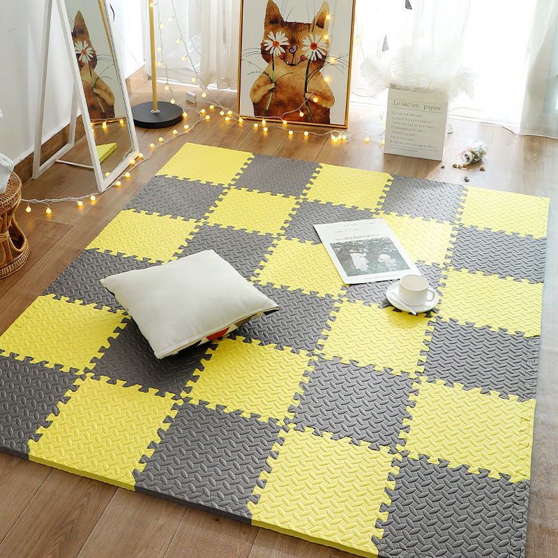 tapis eveil mousse gris jaune aire de jeu