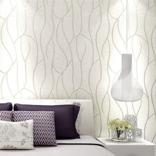 tapisserie murale moderne vagues claires chambre