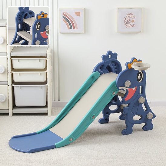 toboggan enfant bleu dinosaure