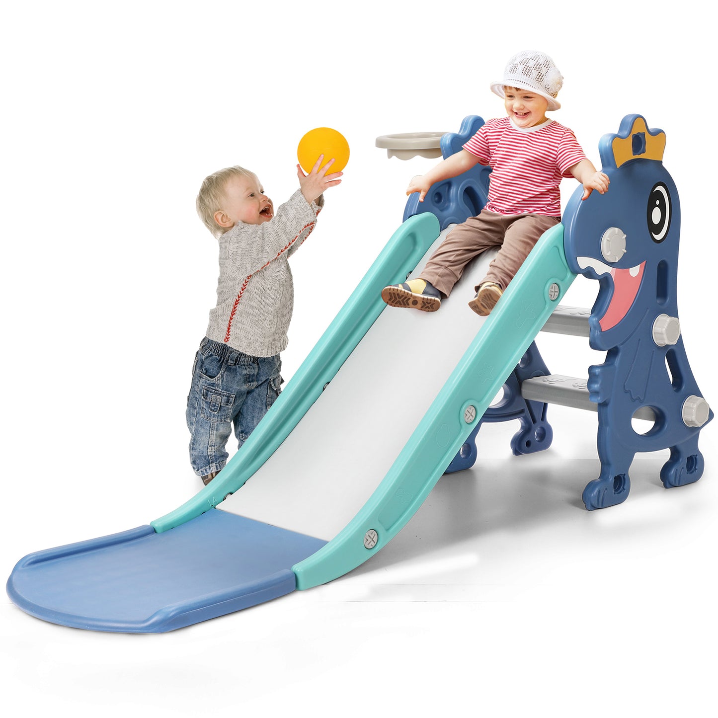 toboggan enfant bleu 