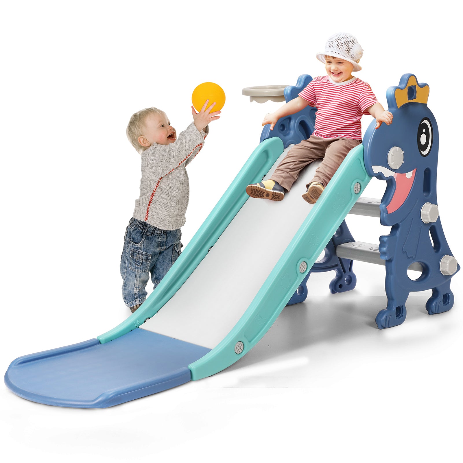 toboggan enfant bleu 