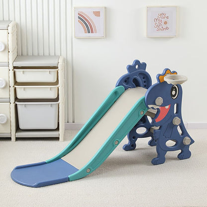 toboggan enfant dinosaure bleu chambre