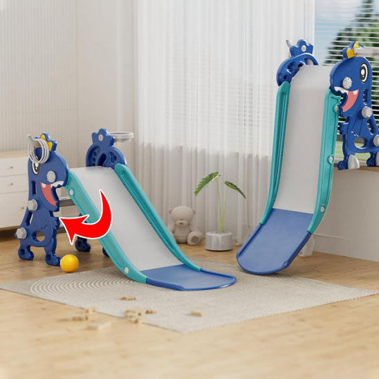 toboggan enfant dinosaure bleu haut 