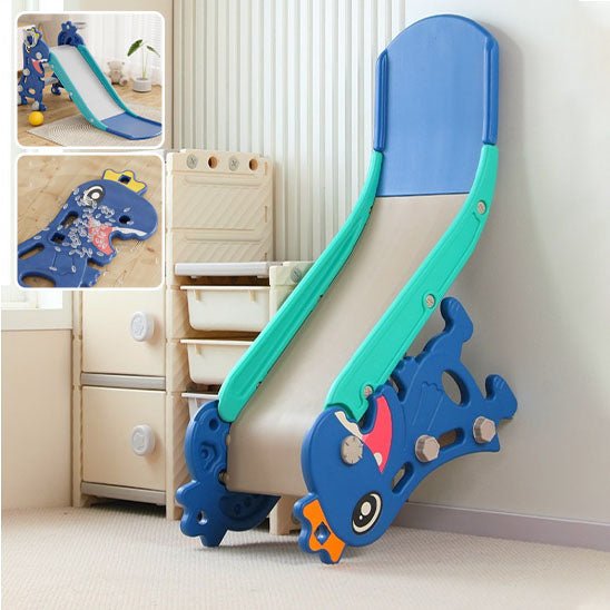toboggan enfant pliant dinosaure bleu