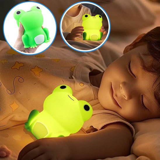 veilleuse bebe enfant grenouille verte lumineuse